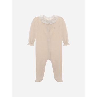 Beige velours babypakje girl Patachou