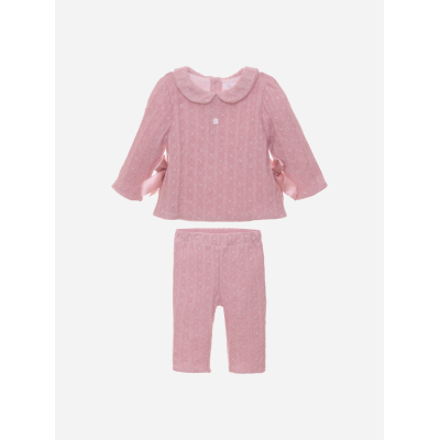 Roze gebreide set Patachou