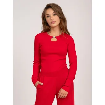 Nik&Nik Presley Rib Top Red