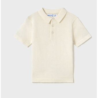 Mayoral Knit Polo Beige