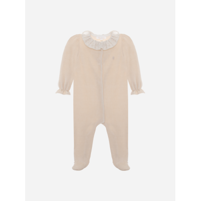 Beige velours babypakje girl Patachou