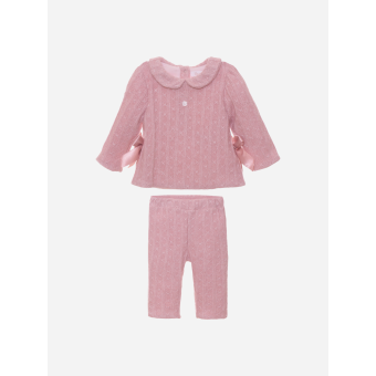 Roze gebreide set Patachou