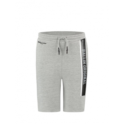 Kids Twee tonen Logo Strook Short Grijs Zwart Wit Ballin Kids Twee tonen Logo Strook Short Grijs Zwart Wit Ballin