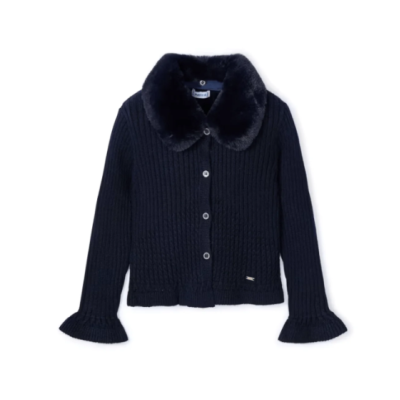 Mayoral knit vestje met glitter en afneembare kraag