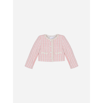 Lichtroze tweed jasje Patachou