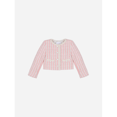 Lichtroze tweed jasje Patachou