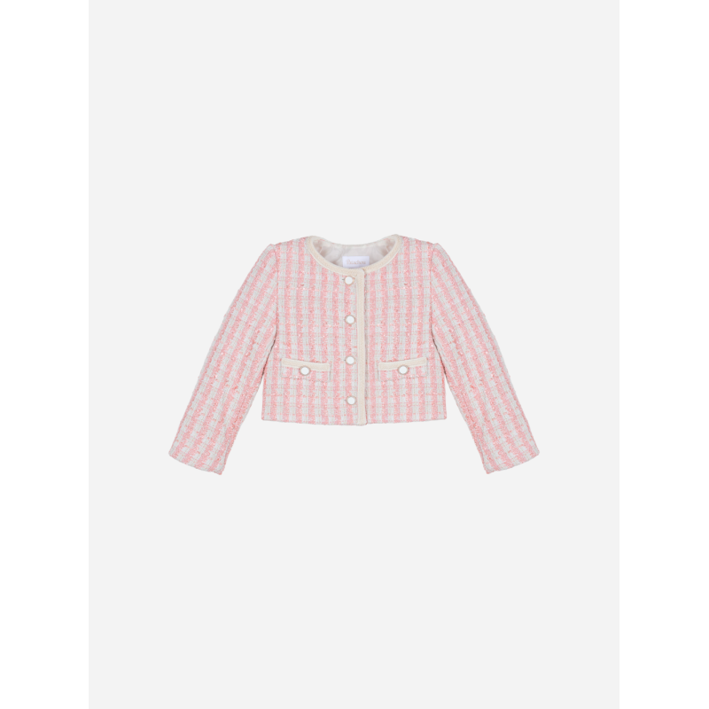 Lichtroze tweed jasje Patachou