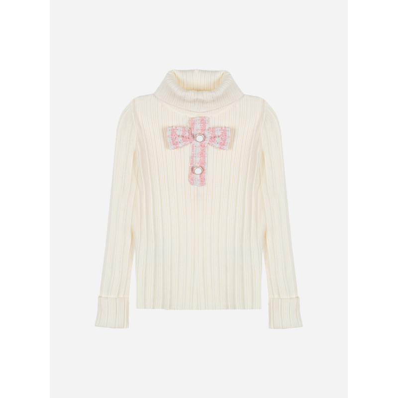 Ecru coltrui met strik Patachou