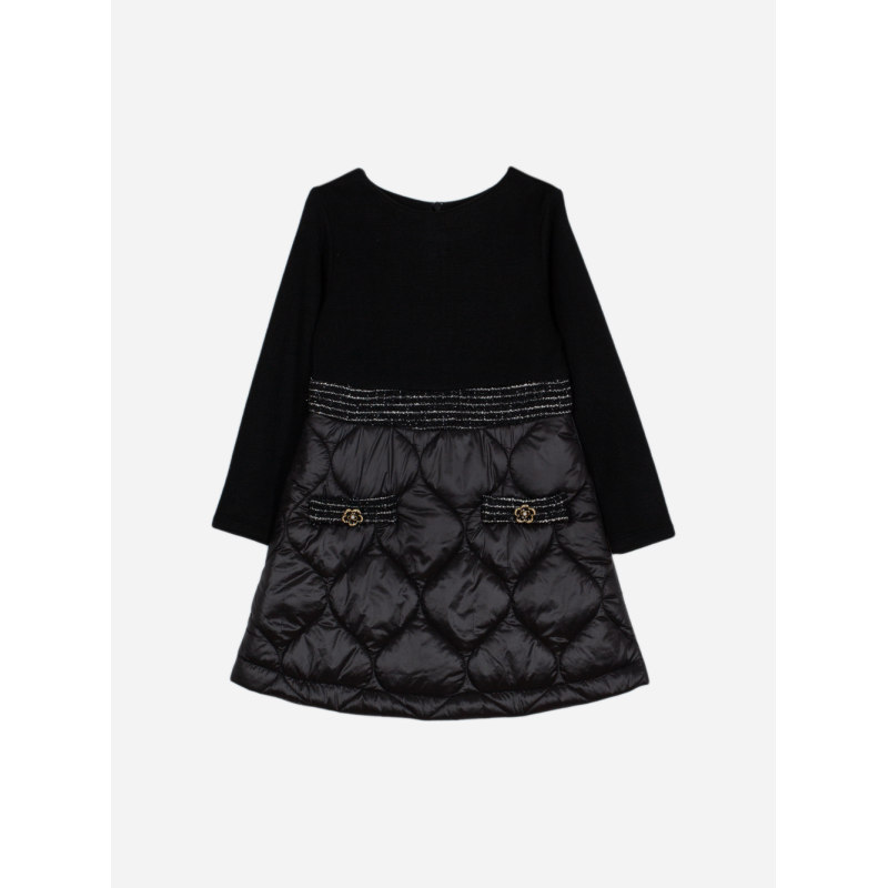 Zwarte jurk van jersey en microvezel Patachou