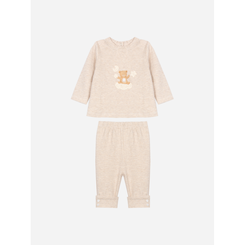 Beige set met beer Patachou