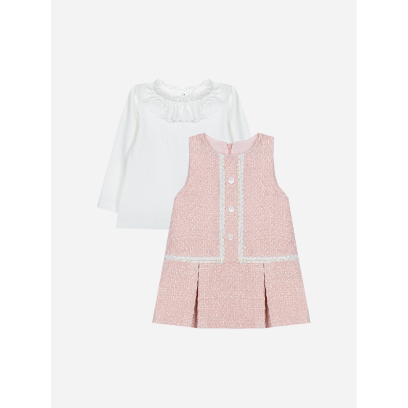 Elegant pale pink set for girls Patachou