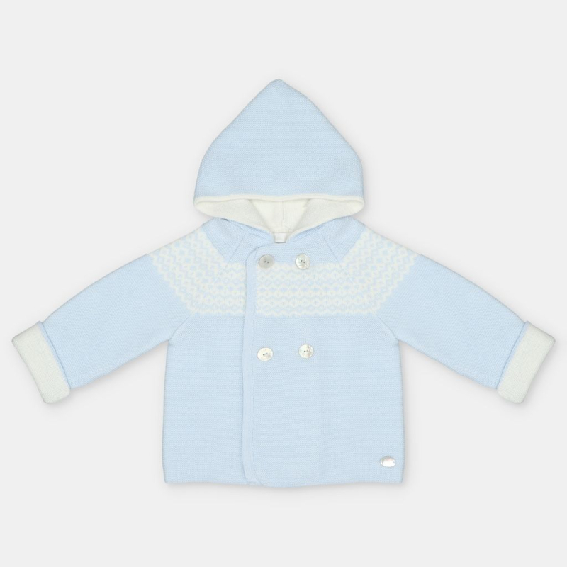Knit jasje baby boy blauw Martin Aranda