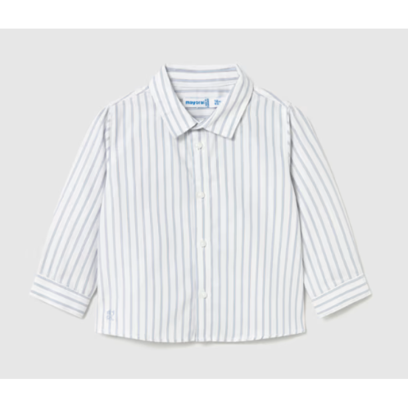 Mayoral Blouse gestreept (wit/lichtblauw)