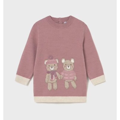 Mayoral knit dress bear