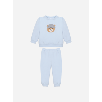 Beer met een beanie set blauw Patachou