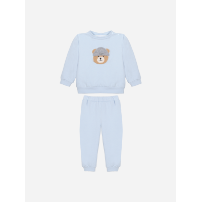 Beer met een beanie set blauw Patachou
