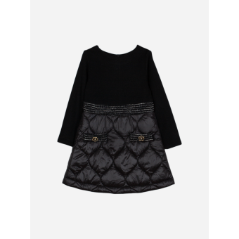 Zwarte jurk van jersey en microvezel Patachou