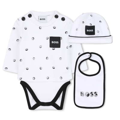 3-delige set BOSS romper-pakje en slab