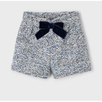 Mayoral shortje tweed blauw