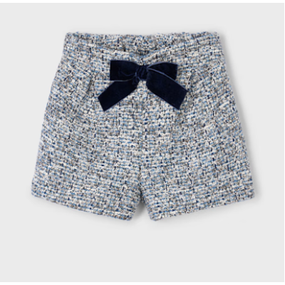 Mayoral shortje tweed blauw