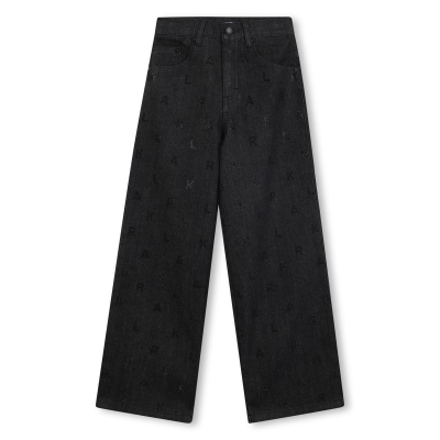 Karl Lagerfeld wide leg jeans strass