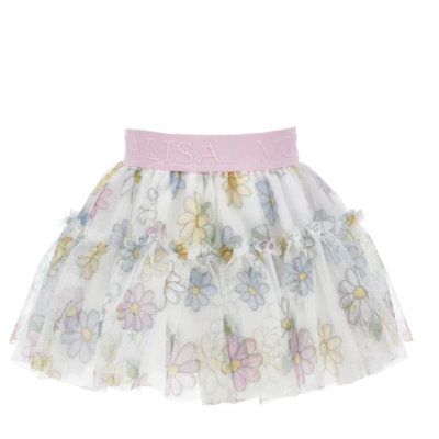 Monnalisa tulle rok bloemen