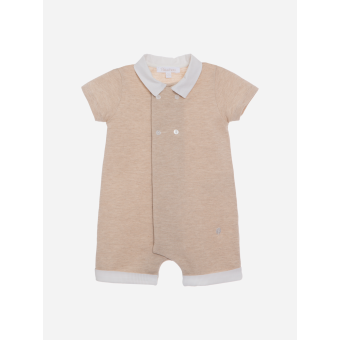 Patachou beige jersey piquet romper-pakje