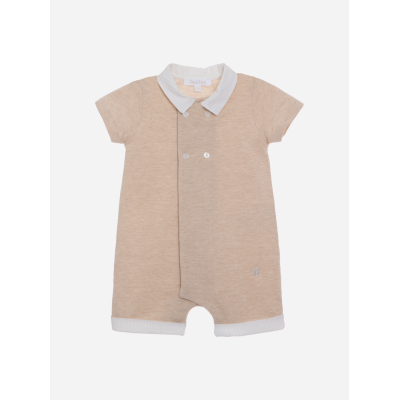Patachou beige jersey piquet romper-pakje
