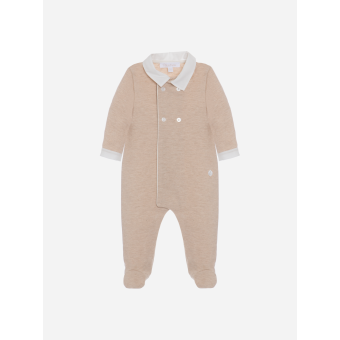 Patachou Beige jersey piquet boxpakje