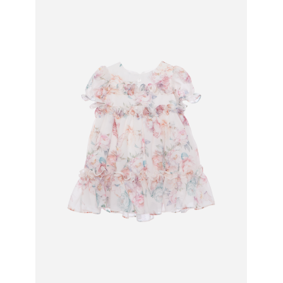 Patachou Veelkleurige jurk van chiffon met bloemenprint