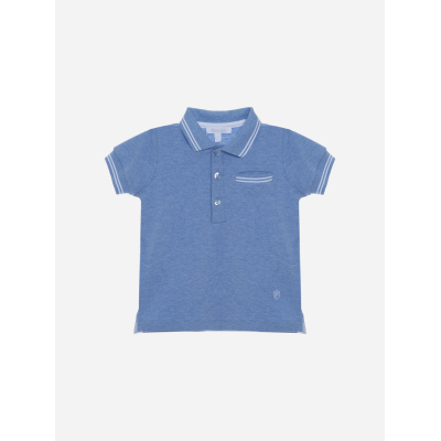Patachou Indigo Blauwe jersey polo