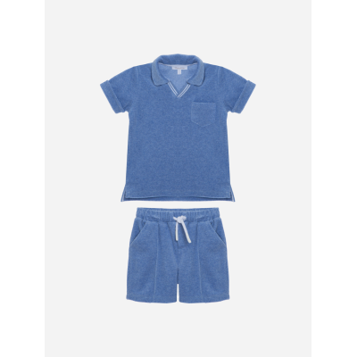 Patachou Indigo Blauwe badstof set