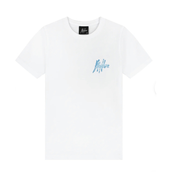 Malelions Junior 3D Wave T-Shirt White