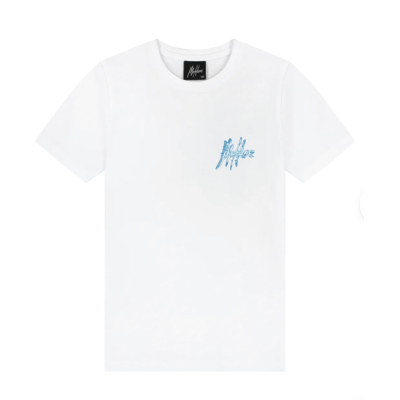 Malelions Junior 3D Wave T-Shirt White