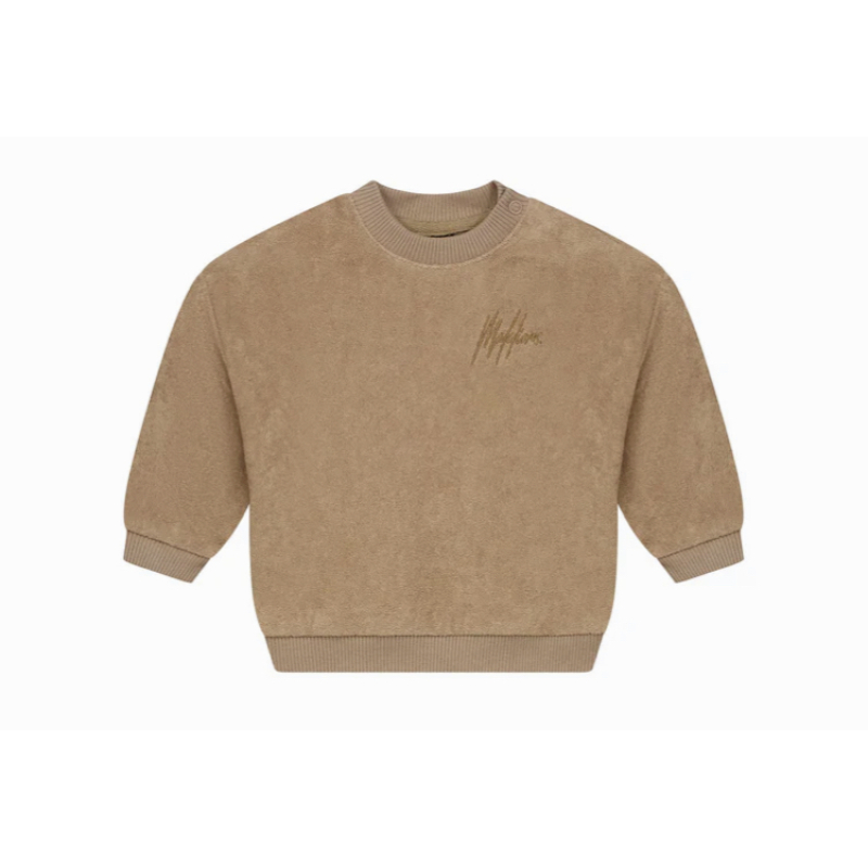 Malelions Baby Towelling Sweater Clay