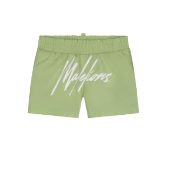 Malelions Baby Signature Swim Shorts Grass Green