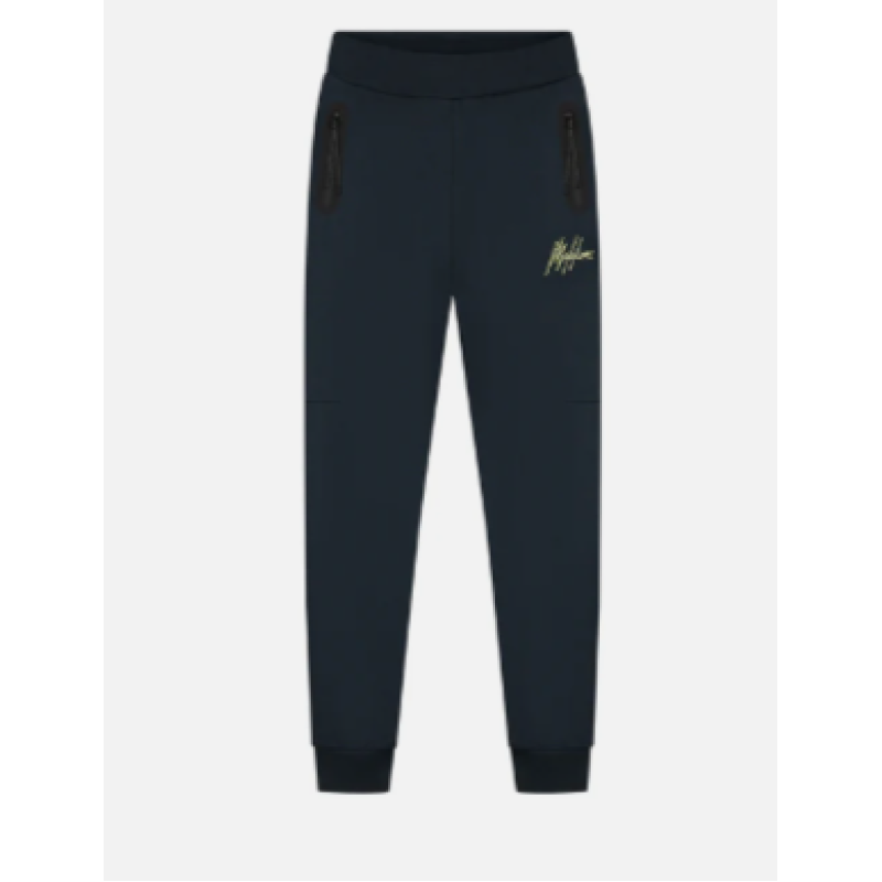 Malelions Junior Counter Trackpants Navy/Bright Yellow