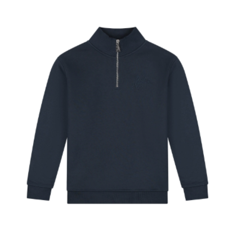 Malelions Junior Turtle Half Zip Sweater Navy