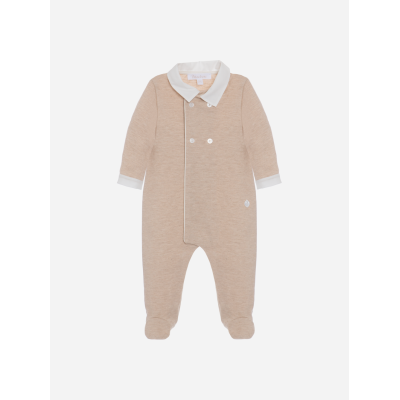 Patachou Beige jersey piquet boxpakje