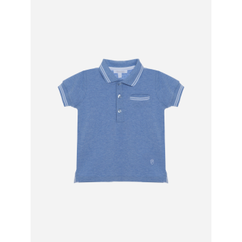 Patachou Indigo Blauwe jersey polo