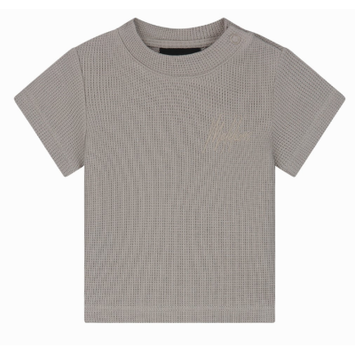 Malelions Baby Waffle Signature T-Shirt Beige