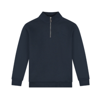 Malelions Junior Turtle Half Zip Sweater Navy