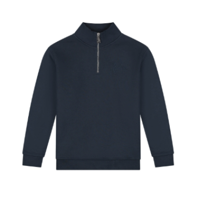 Malelions Junior Turtle Half Zip Sweater Navy
