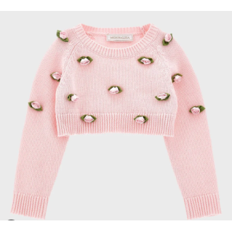 Monnalisa Sweater Roses