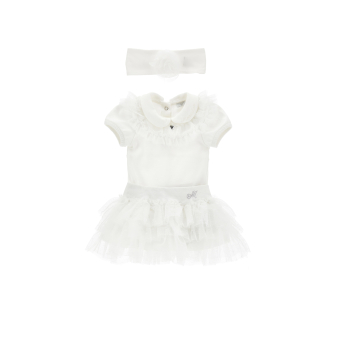 Monnalisa setje met rokje & haarbandje