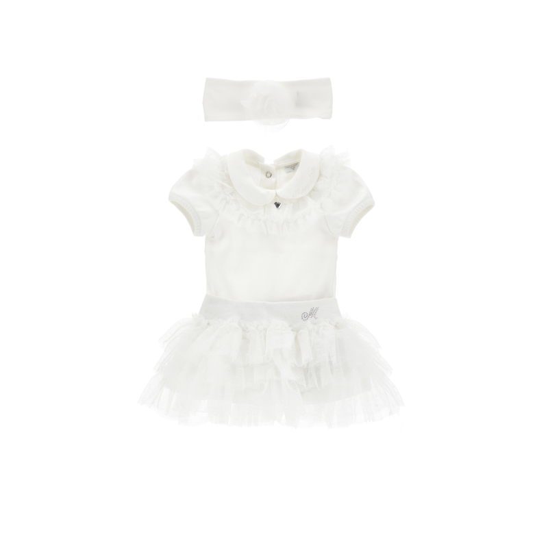 Monnalisa setje met rokje & haarbandje