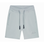 Malelions Junior Striped Signature Shorts Ocean Grey