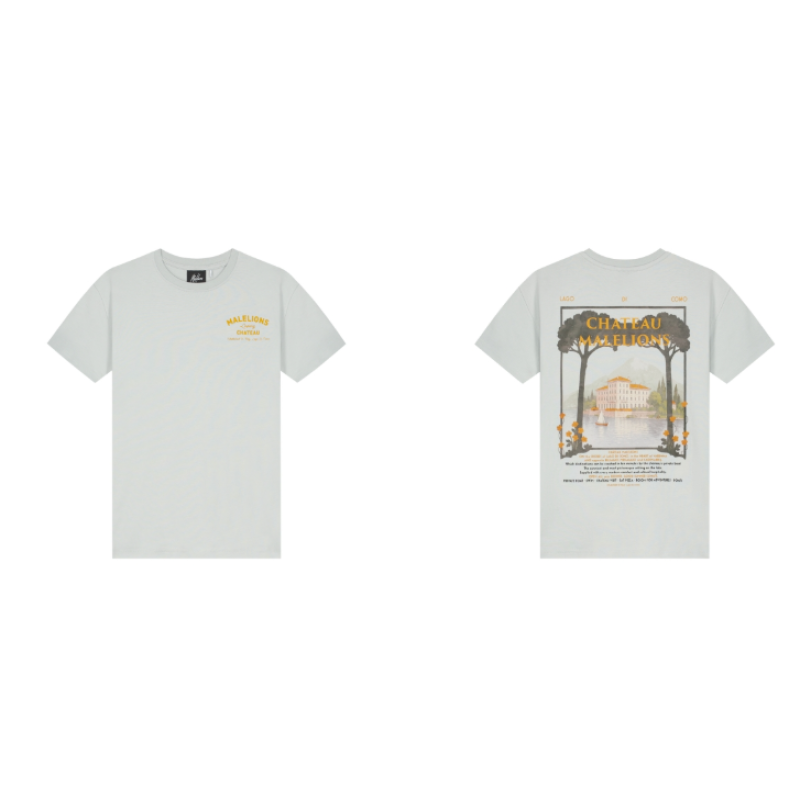Malelions Junior Relaxed Chateau T-Shirt Ocean Grey