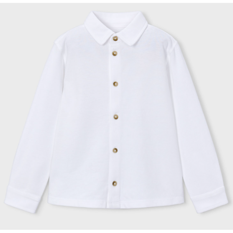  Mayoral Longsleeve pique knit shirt