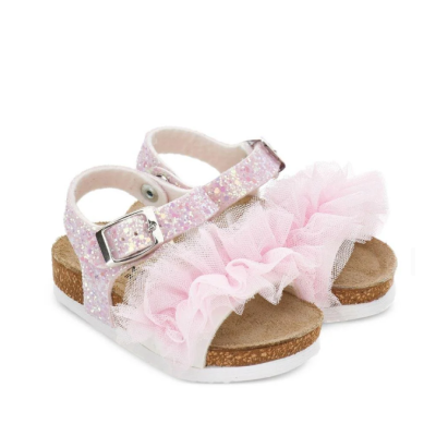 Monnalisa sandaaltjes roze ruffle